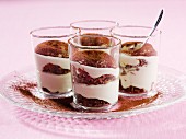 Tiramisu in four glasses