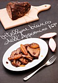 Roast veal with shallots