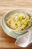 Pointed cabbage risotto