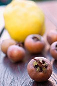 Medlars and a quince