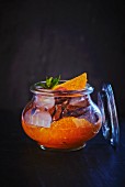 Preserved oranges with chocolate
