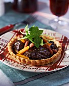 Tartlet with Boeuf Bourguignon filling (France)