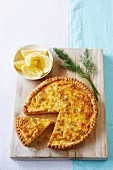Quiche with smoked salmon