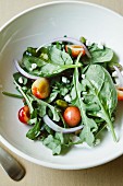 Green salad with cherries