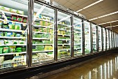 Kühlabteilung eines Supermarktes