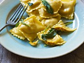 Ravioli with sage