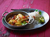 Tilapia curry with rice noodles (Thailand)