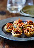 Quinoa tartlets with mushrooms