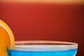 Blue Hawaiian Cocktail with Orange Slice