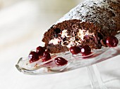Gluten-free chocolate cherry roulade