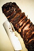 Barbeque Brisket and Carving Knife