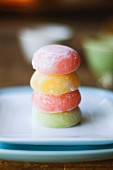 A stack of mochi (rice cakes, Japan)