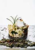 Spelt salad with ricotta and pepper