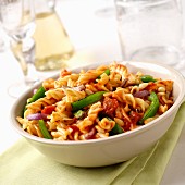 Fusilli with chargrilled vegetables, roasted tomatoes and toasted pine nuts