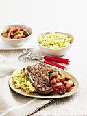 Lamb chops with ratatouille