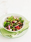 Spiced asparagus and bean salad