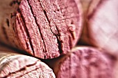 Red wine corks (close-up)
