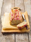 Bread pudding with pancetta
