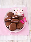 Whoopie pies with a marshmallow filling