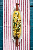 Corn on the cob with herb butter