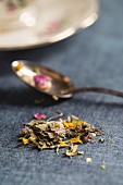 Herb tea with various flowers
