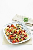 A couscous salad with roasted vegetables