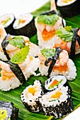 Verschiedene Sushi