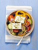 Greek salad with feta cheese