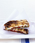 Toasted mozzarella sandwiches