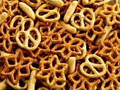 Pretzel snacks (seen from above)