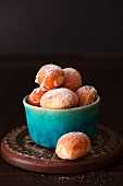 Fritters (rice cakes) with icing sugar