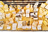 A large selection of cheese