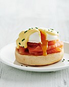 Egg Royale (a roll topped with smoked salmon and a poached egg)