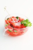 Strawberry punch with woodruff