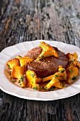 Fillet of beef with chanterelles