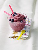 Frozen blueberry yogurt