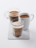 Various types of hot chocolate
