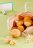 Pao de Queijo (cheese rolls, Brazil) for a football-themed party