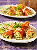 Cannelloni with a sweet potato filling