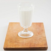 A glass of organic buttermilk