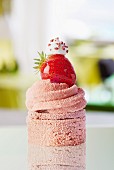 A strawberry cream dessert