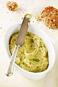 Hummus with spring onions