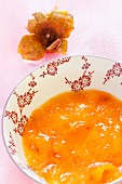 A bowl of persimmon puree