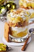 A mini apple and gingerbread triffle for Christmas