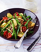 Stir-fried vegetables with mushrooms