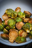 Roasted Brussels Sprouts in a Serving Bowl