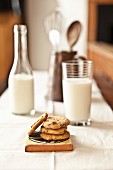 Chocolatechip Cookies mit Milch