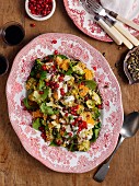 Quinoa salad with oranges and pomegranate seeds