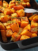 Oven-roasted butternut squash with thyme