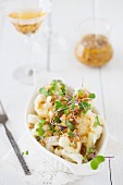 Cauliflower salad with walnuts and a garlic dressing